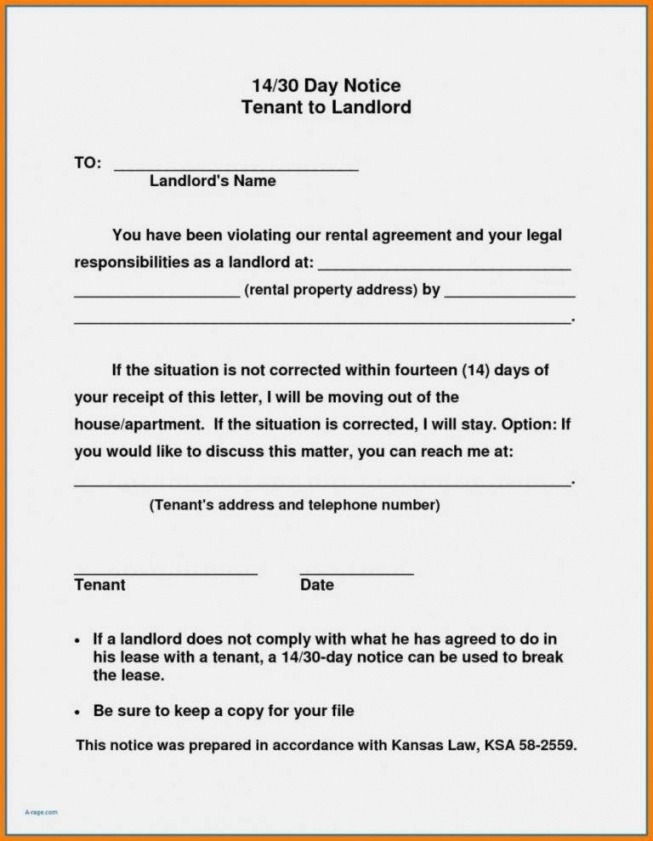 Professional Notice To Tenant To Move Out Template Word Sample