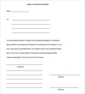 Professional Printable Eviction Notice Template  Example