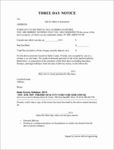 Professional Tenant Eviction Notice Template Pdf Example