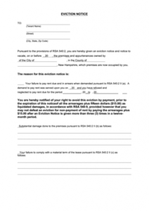 Rental Eviction Notice Template Pdf