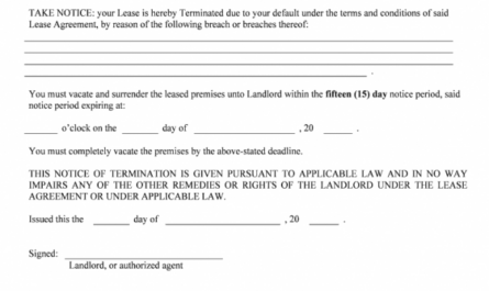 15 Day Eviction Notice Template Word Example