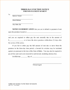 30 Day Notice Letter Template