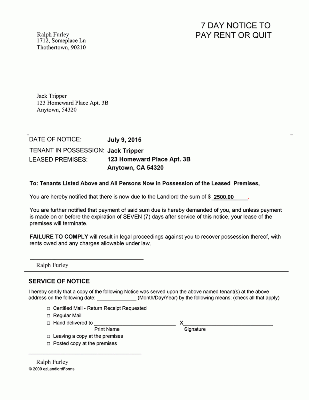 60 day notice to end lease texas template