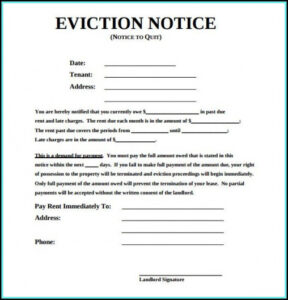 Best Day Eviction Notice California Template Sample Tacitproject