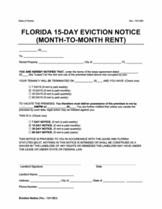 Best 3 Day Eviction Notice Florida Template Pdf Sample