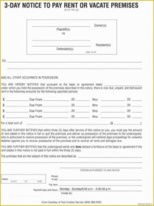 Best Eviction Notice Form California Template Excel Sample