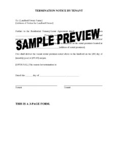 Best Lease Ending Notice Template Doc Example