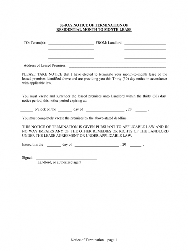 Best Lease Ending Notice Template Pdf Example