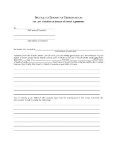 Best Notice Of Lease Violation Template Word Example