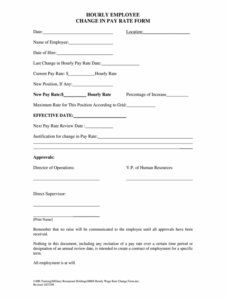 Best Payroll Change Notice Template Doc Sample