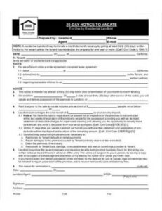 Costum 30 Day Notice To Vacate Colorado Template Doc Sample