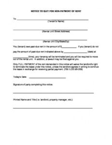Costum Eviction Notice Template Ny Doc