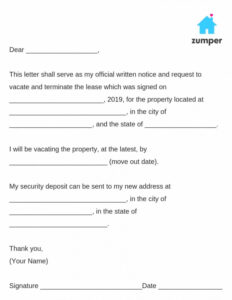 Costum How To Write A 30 Day Notice To Landlord Template Doc