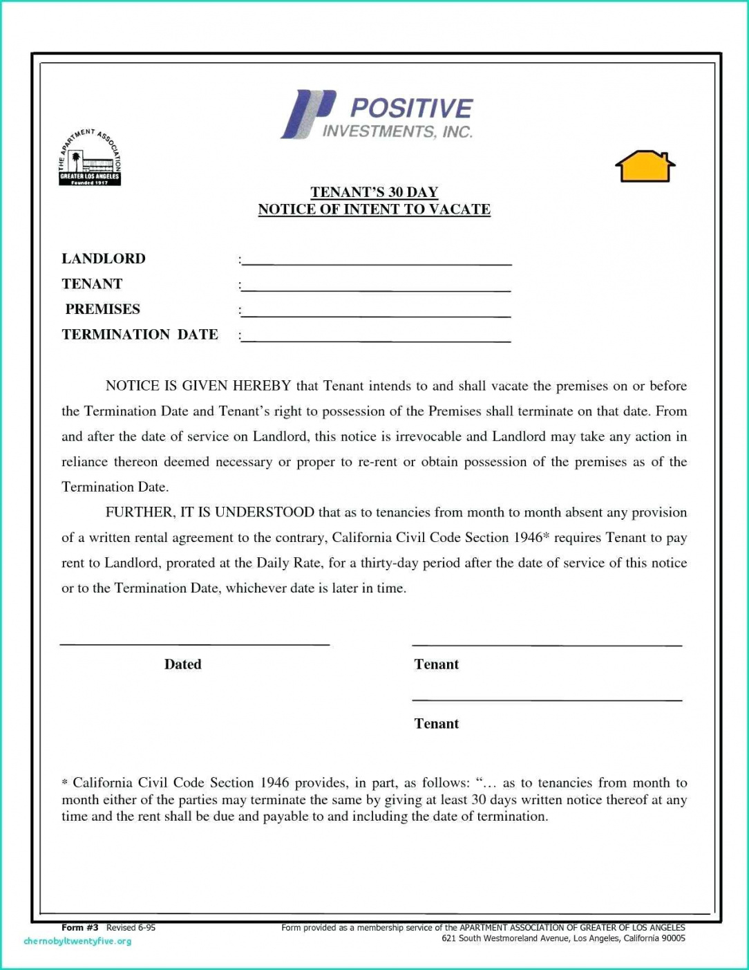 Costum Notice To Tenants Template Word Sample