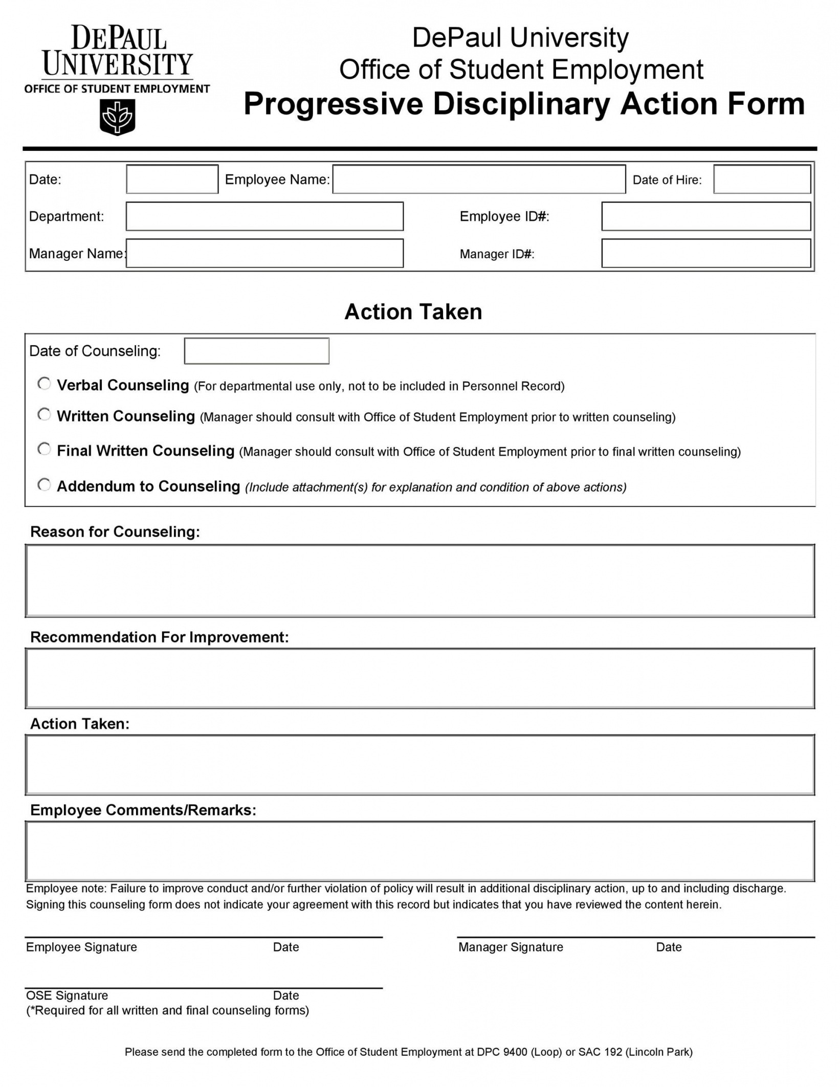 Costum Personnel Action Notice Template  Example