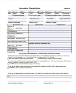 Ecn Engineering Change Notice Template Word Sample