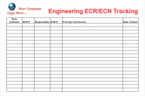 Editable Ecn Engineering Change Notice Template Word