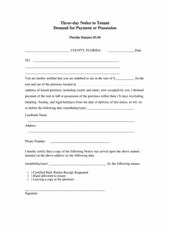 Editable Eviction Notice Form California Template Pdf Sample Tacitproject