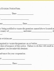 Editable Eviction Notice Template Ga Word Example