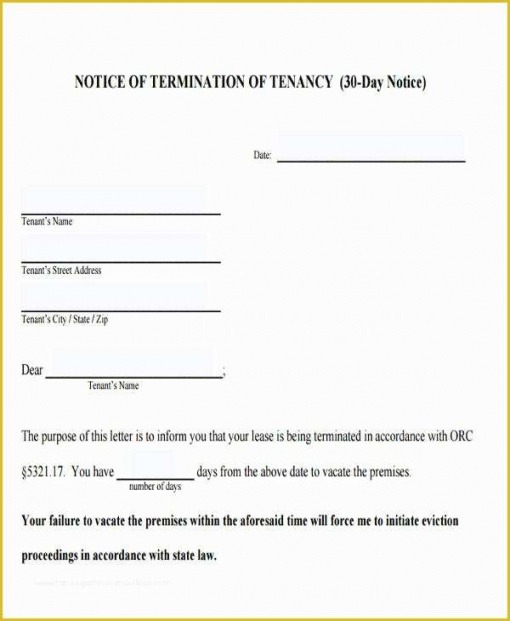 Editable Eviction Warning Notice Template  Sample