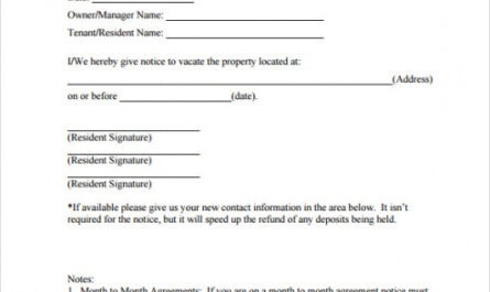 Editable Landlord 30 Day Notice To Vacate Template  Sample