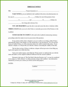 Editable Missouri Eviction Notice Template Word Example