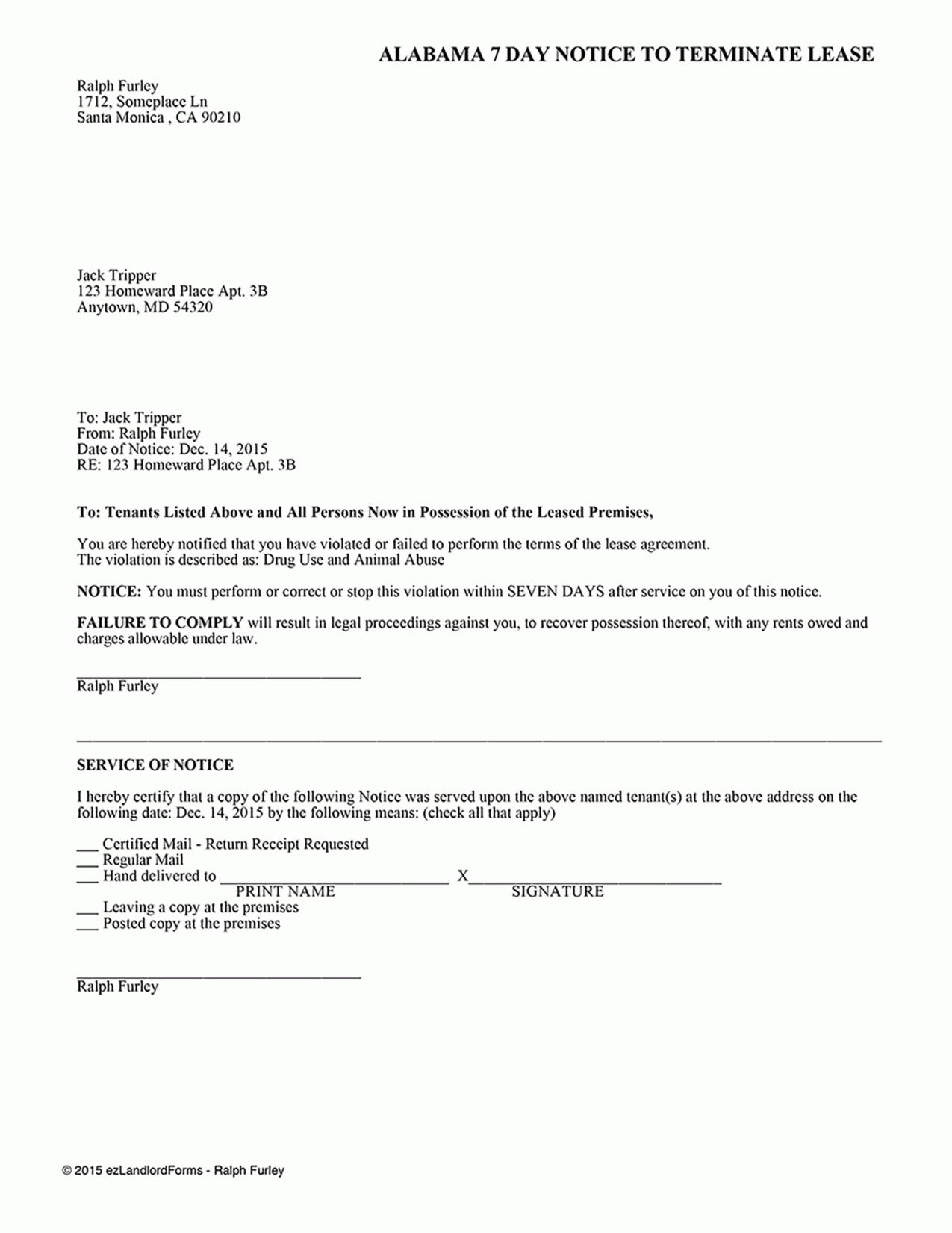 Editable Notice Of Termination Lease Template Word Sample