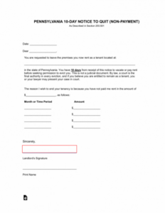 Editable Ohio Eviction Notice Template Doc