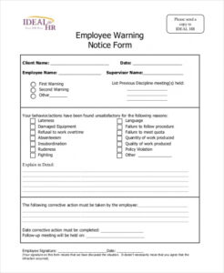 Editable Personnel Action Notice Template Pdf