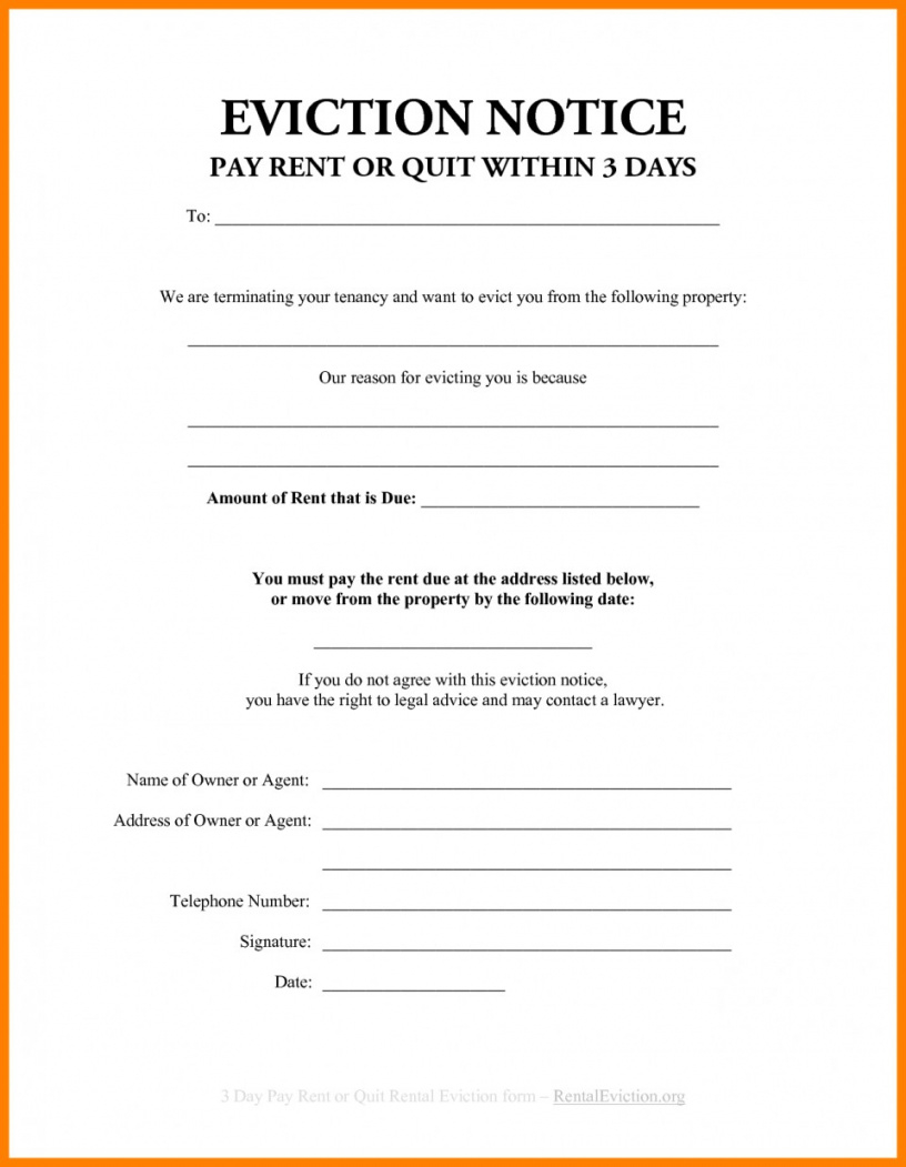 Eviction Notice Template Ny Doc Example Tacitproject