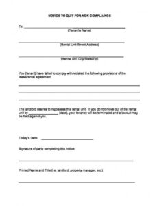 Eviction Notice Utah Template Doc