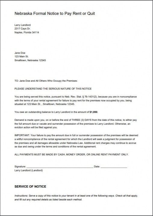 Free Fake Eviction Notice Template