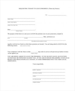 Missouri Eviction Notice Template