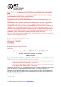 Free Notice Of Breach Of Contract Template Doc Example