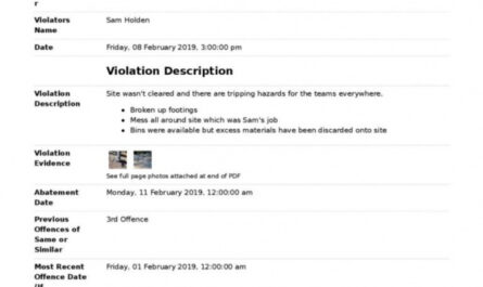 Free Notice Of Violation Template Doc Sample