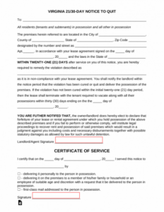 Free Ohio Eviction Notice Template Doc Example