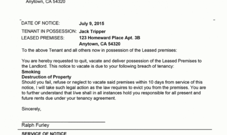 Landlord 30 Day Notice Template Pdf Sample
