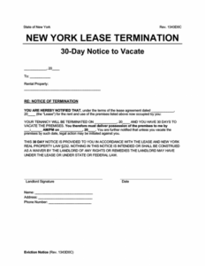 Printable 30 Day Eviction Notice Form Template