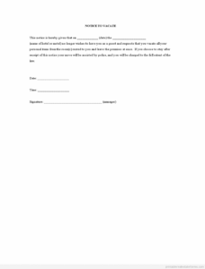 60 day notice for apartment example