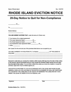 Immediate Eviction Notice Template