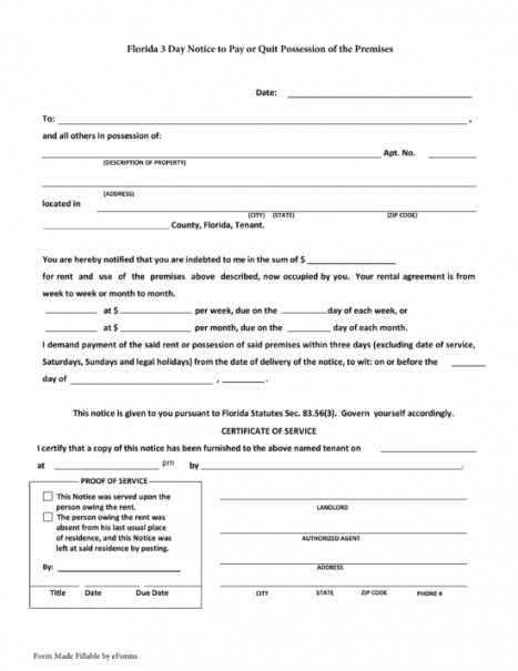 Printable Virginia Eviction Notice Template Doc