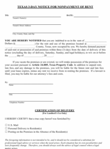 Professional 30 Day Eviction Notice Template Texas Word