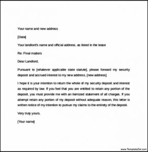 Professional Apartment 60 Day Notice Template Pdf Sample