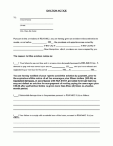 Professional Fake Eviction Notice Template