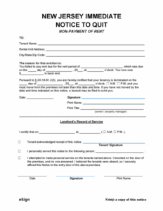 Professional Immediate Eviction Notice Template Doc Example