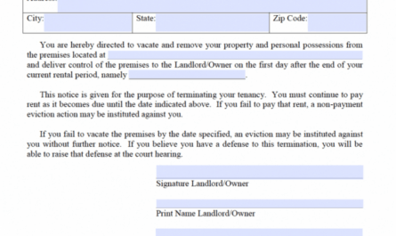 Professional Immediate Eviction Notice Template Doc Example