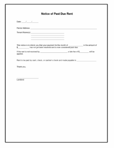 Professional Late Rent Notice Letter Template Doc Sample