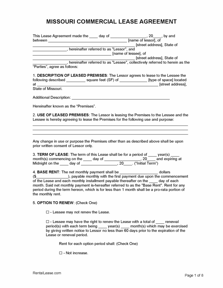 Professional Missouri Eviction Notice Template Excel - Tacitproject