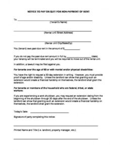 Virginia Eviction Notice Template Doc Example