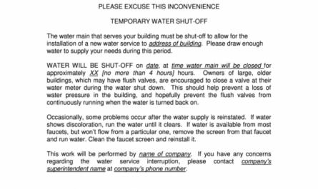 Best Boil Water Notice Template Doc Sample